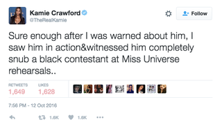 Illustration for article titled Former Miss Teen USA Recalls Being Warned That Trump 'Doesn't Like Black People'